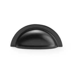 [AW903BL] Alexander & Wilks Bardom Ridged Cabinet Cup Pull - Black