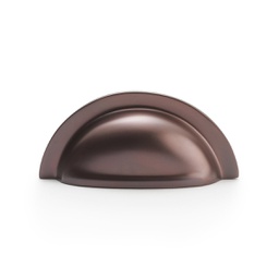 [AW903DBZ] Alexander & Wilks Bardom Ridged Cabinet Cup Pull - Dark Bronze