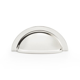 [AW903PN] Alexander & Wilks Bardom Ridged Cabinet Cup Pull - Polished Nickel