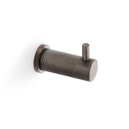 [AW775DBZPVD] Alexander & Wilks Brunel Knurled Coat Hook - Dark Bronze PVD