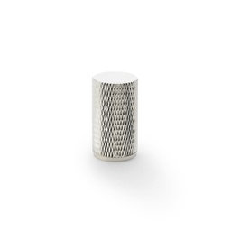 [AW800-35-PN] Alexander & Wilks Brunel Knurled Cylinder Cupboard Knob - Polished Nickel - 35mm