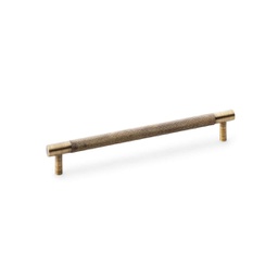 [AW810-192-AB] Alexander & Wilks Brunel Knurled T-bar Cupboard Handle - Antique Brass - Centres 192mm