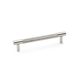 [AW810-128-PN] Alexander & Wilks Brunel Knurled T-bar Cupboard Handle - Polished Nickel - Centres 128mm