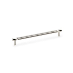 [AW810-224-PN] Alexander & Wilks Brunel Knurled T-bar Cupboard Handle - Polished Nickel - Centres 224mm