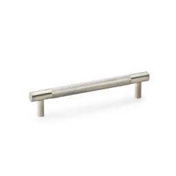 [AW810-128-SN] Alexander & Wilks Brunel Knurled T-bar Cupboard Handle - Satin Nickel - Centres 128mm