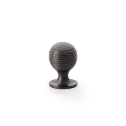 [AW832-25-DBZPVD] Alexander & Wilks Caesar Cupboard Knob On Round Rose - Dark Bronze PVD - 25mm