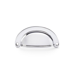 [AW901PC] Alexander & Wilks - Ridged Cupboard Pull Face Fix 70mm c/c Polished Chrome