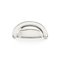 [AW901PN] Alexander & Wilks - Ridged Cupboard Pull Face Fix 70mm c/c Polished Nickel