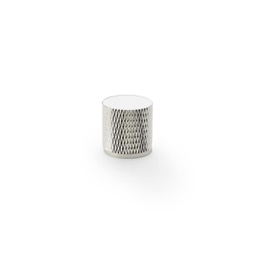 [AW800-20-PN] Alexander & Wilks Brunel Knurled Cylinder Cupboard Knob - Polished Nickel - 20mm