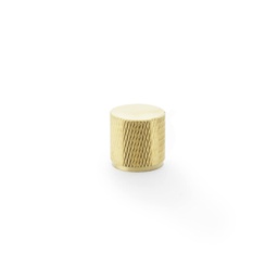 [AW800-20-SBPVD] Alexander & Wilks Brunel Knurled Cylinder Cupboard Knob - Satin Brass PVD - 20mm