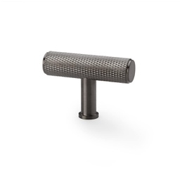 [AW801-55-DBZPVD] Alexander & Wilks Crispin Knurled T-bar Cupboard Knob - Dark Bronze PVD