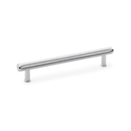 [AW809-160-PC] Alexander & Wilks Crispin Knurled T-bar Cupboard Pull Handle - Polished Chrome - Centres 160mm