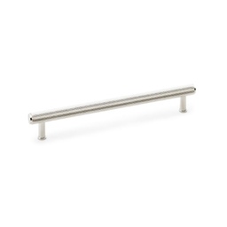 [AW809-224-PN] Alexander & Wilks Crispin Knurled T-bar Cupboard Pull Handle - Polished Nickel - Centres 224mm