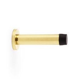 [AW616PBL] Alexander & Wilks Cylinder Projection Door Stop On Rose - Polished Brass Lacquered