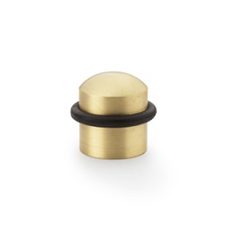 [AW638SB] Alexander & Wilks Dome Top Floor Mounted Door Stop - Satin Brass