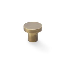 [AW821-30-AB] Alexander & Wilks Hanover Plain Cupboard Knob - Antique Brass - Knob 30mm