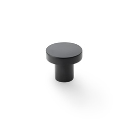 [AW821-30-BL] Alexander & Wilks Hanover Plain Cupboard Knob - Black - Knob 30mm