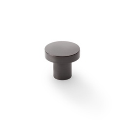 [AW821-30-DBZ] Alexander & Wilks Hanover Plain Cupboard Knob - Dark Bronze - Knob 30mm