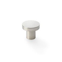 [AW821-30-SN] Alexander & Wilks Hanover Plain Cupboard Knob - Satin Nickel - Knob 30mm