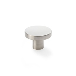 [AW821-38-SN] Alexander & Wilks Hanover Plain Cupboard Knob - Satin Nickel - Knob 38mm