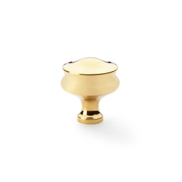 [AW831-32-PBU] Alexander & Wilks Harris Cupboard Knob - Unlacquered Brass