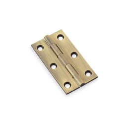 [AW075-CH-AB] Alexander & Wilks Heavy Pattern Solid Brass Cabinet Butt Hinge - Antique Brass - 3"