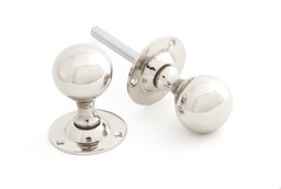 [83632] Polished Nickel Ball Mortice Knob Set - 83632