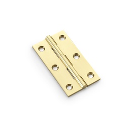 [AW075-CH-PB] Alexander & Wilks Heavy Pattern Solid Brass Cabinet Butt Hinge - Polished Brass - 3"