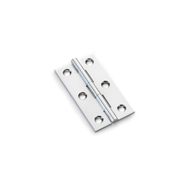 [AW064-CH-PC] Alexander & Wilks Heavy Pattern Solid Brass Cabinet Butt Hinge - Polished Chrome - 2.5"