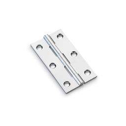 [AW075-CH-PC] Alexander & Wilks Heavy Pattern Solid Brass Cabinet Butt Hinge - Polished Chrome - 3"