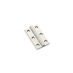 [AW050-CH-PN] Alexander & Wilks Heavy Pattern Solid Brass Cabinet Butt Hinge - Polished Nickel - 2"