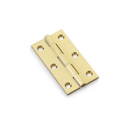 [AW075-CH-SB] Alexander & Wilks Heavy Pattern Solid Brass Cabinet Butt Hinge - Satin Brass - 3"