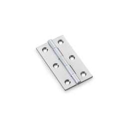 [AW064-CH-SC] Alexander & Wilks Heavy Pattern Solid Brass Cabinet Butt Hinge - Satin Chrome - 2.5"