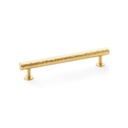 [AW817-160-SB] Alexander & Wilks Leila Hammered Cabinet Pull - Satin Brass