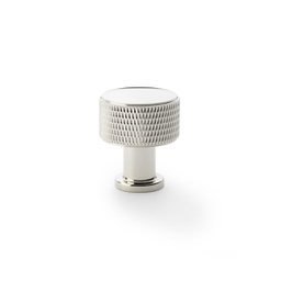 [AW807K-29-PN] Alexander & Wilks Lucia Knurled Cupboard Knob - Polished Nickel - 29mm