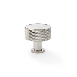 [AW807K-35-PN] Alexander & Wilks Lucia Knurled Cupboard Knob - Polished Nickel - 35mm