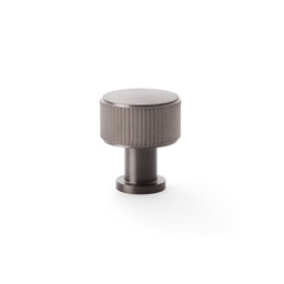 [AW807R-29-DBZPVD] Alexander & Wilks Lucia Reeded Cupboard Knob - Dark Bronze PVD - 29mm