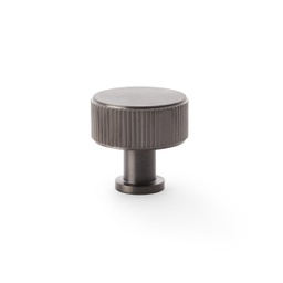 [AW807R-35-DBZPVD] Alexander & Wilks Lucia Reeded Cupboard Knob - Dark Bronze PVD - 35mm