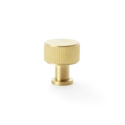 [AW807R-29-SBPVD] Alexander & Wilks Lucia Reeded Cupboard Knob - Satin Brass PVD - 29mm