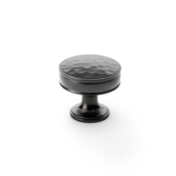 [AW818-38-DBZ] Alexander & Wilks Lynd Hammered Cupboard Knob - Dark Bronze - 38mm