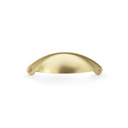 [AW900SB] Alexander & Wilks - Trad Cupboard Pull /w Decorative Heads 96mm c/c Satin Brass