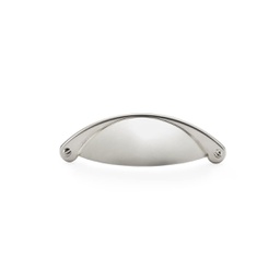 [AW900SN] Alexander & Wilks - Trad Cupboard Pull /w Decorative Heads 96mm c/c Satin Nickel