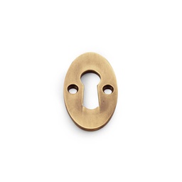 [AW383-AB] Alexander & Wilks Standard Key Profile Ellipse Escutcheon - Antique Brass