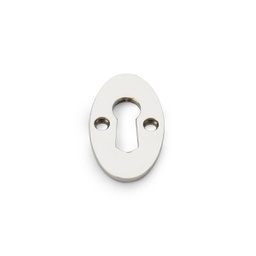 [AW383-PN] Alexander & Wilks Standard Key Profile Ellipse Escutcheon - Polished Nickel