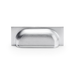 [AW905SC] Alexander & Wilks Quantock Cup Pull Handle - Satin Chrome - Centers 96mm