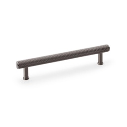 [AW809R-160-DBZPVD] Alexander & Wilks Crispin Reeded T-bar Cupboard Pull Handle - Dark Bronze PVD - 160mm