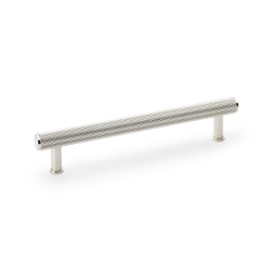 [AW809R-160-PN] Alexander & Wilks Crispin Reeded T-bar Cupboard Pull Handle - Polished Nickel - 160mm