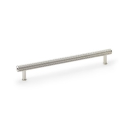 [AW809R-224-PN] Alexander & Wilks Crispin Reeded T-bar Cupboard Pull Handle - Polished Nickel - 224mm