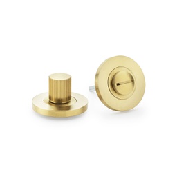 [AW792SBPVD] Alexander & Wilks Reeded Thumbturn And Release - Satin Brass PVD