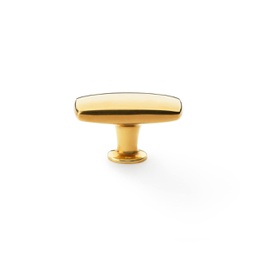 [AW822-47-BB] Alexander & Wilks - Plain Soap Dish Knob Small 47mm Burnished Brass